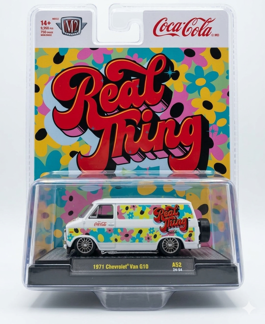 M2 Machines Coca-Cola 1971 Chevrolet Van G10 A52 24-54 1:64