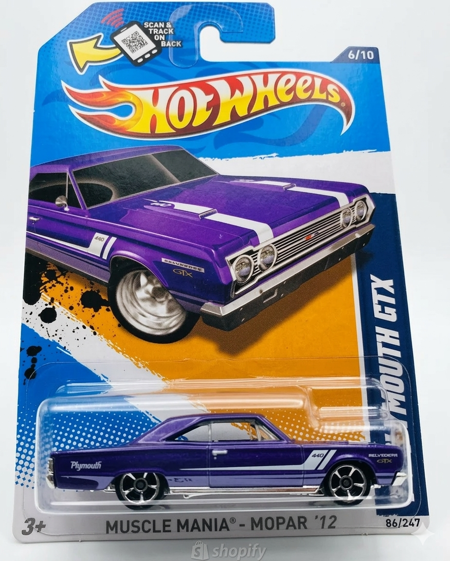 Hot Wheels Muscle Mania 1967 Plymouth GTX Purple 86/247
