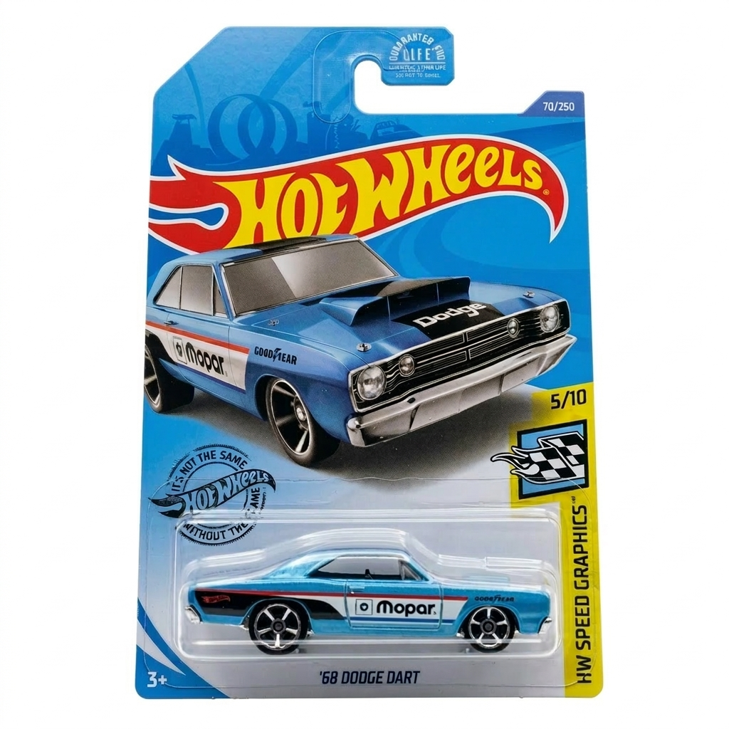 Hot Wheels 1968 Dodge Dart Speed Graphics blue Car 70/250 2018