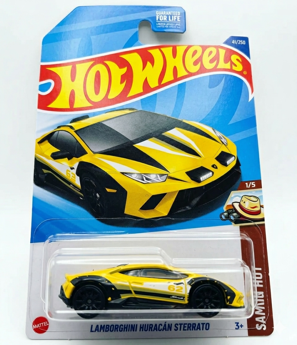 Hot Wheels 2025 Safari Mode 1/5 Lamborghini Huracán Sterrato Yellow
