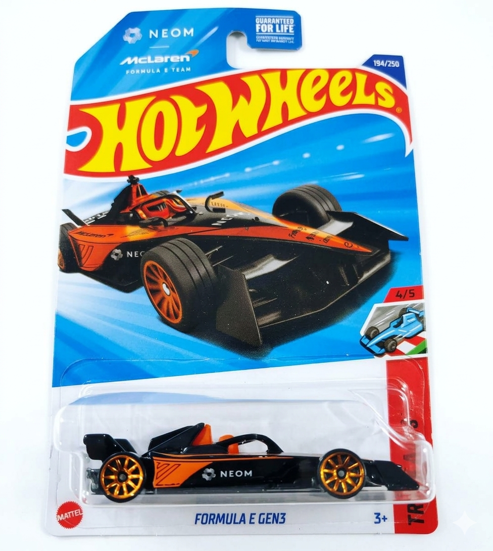 Hot Wheels 2025 Formula 1 E Gen3 F1 NEOM McClaren Race Car IndyCar