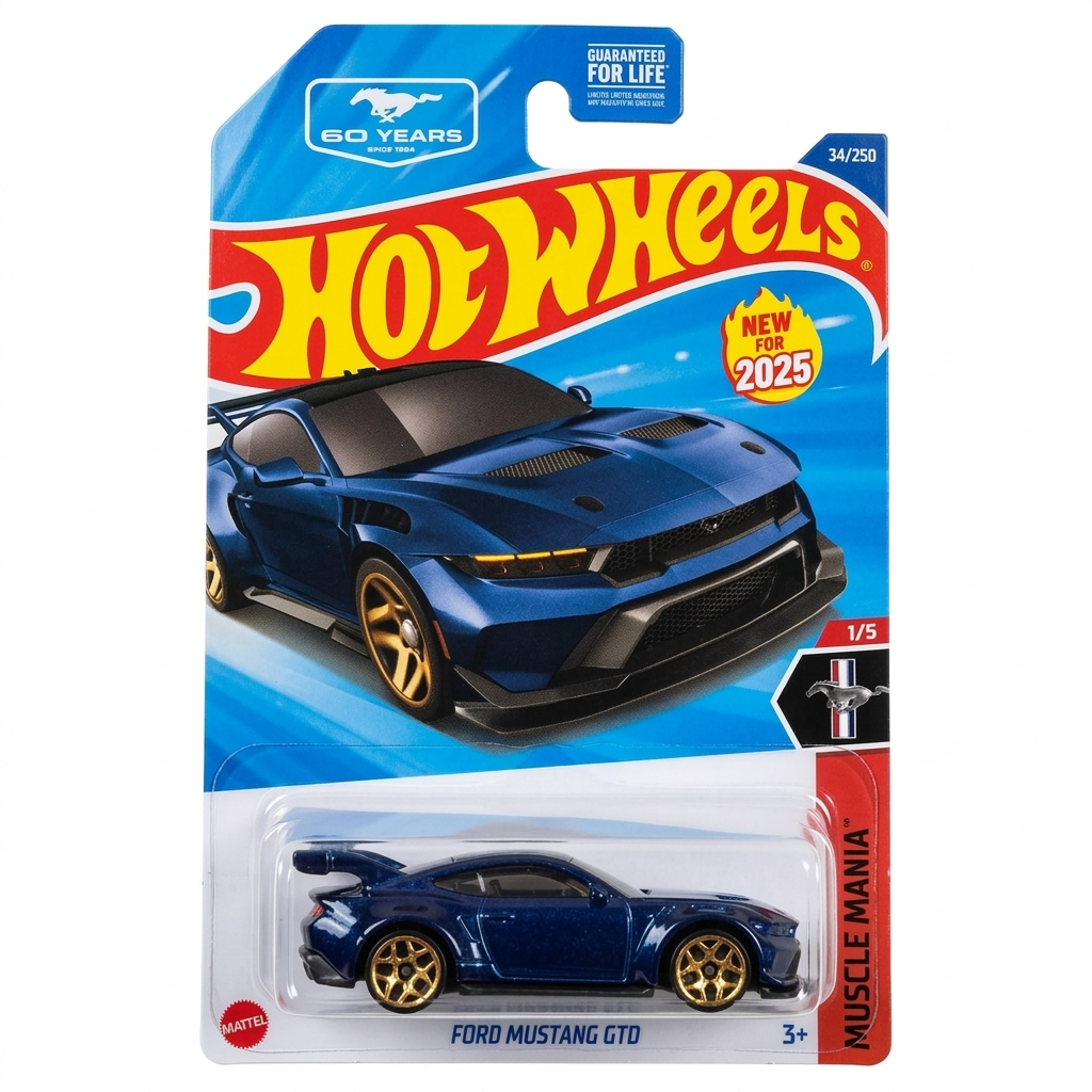 Hot Wheels Ford Mustang GTD Blue Variation