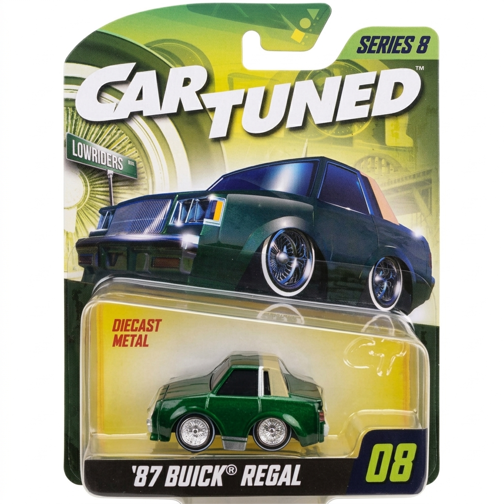 2025 MGA Car Tuned 1987 Buick Regal Green Lowrider Series 8 #8