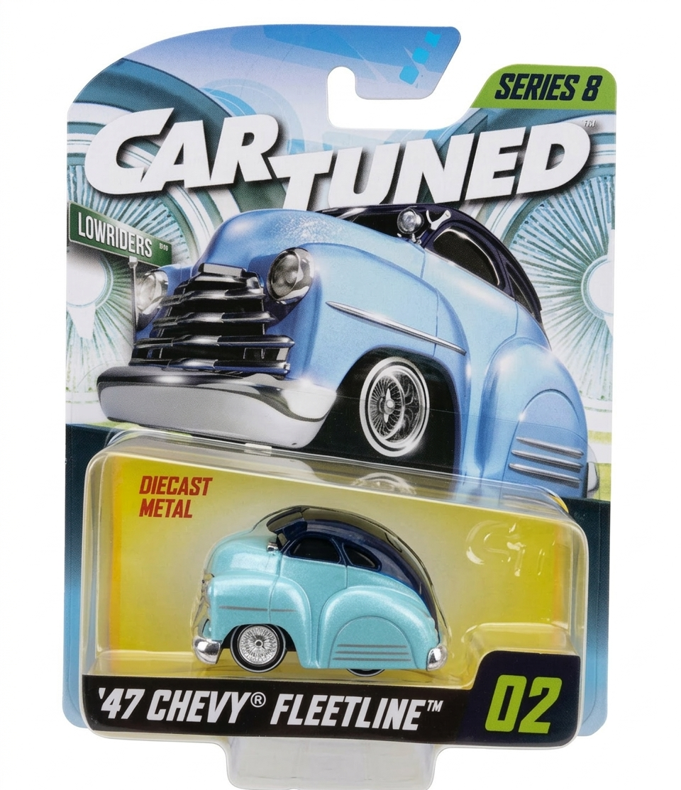 Car Tuned Series 8 #02 1947 Chevy Fleetline Lowriders Blvd 1:64 Diecast Vehicle