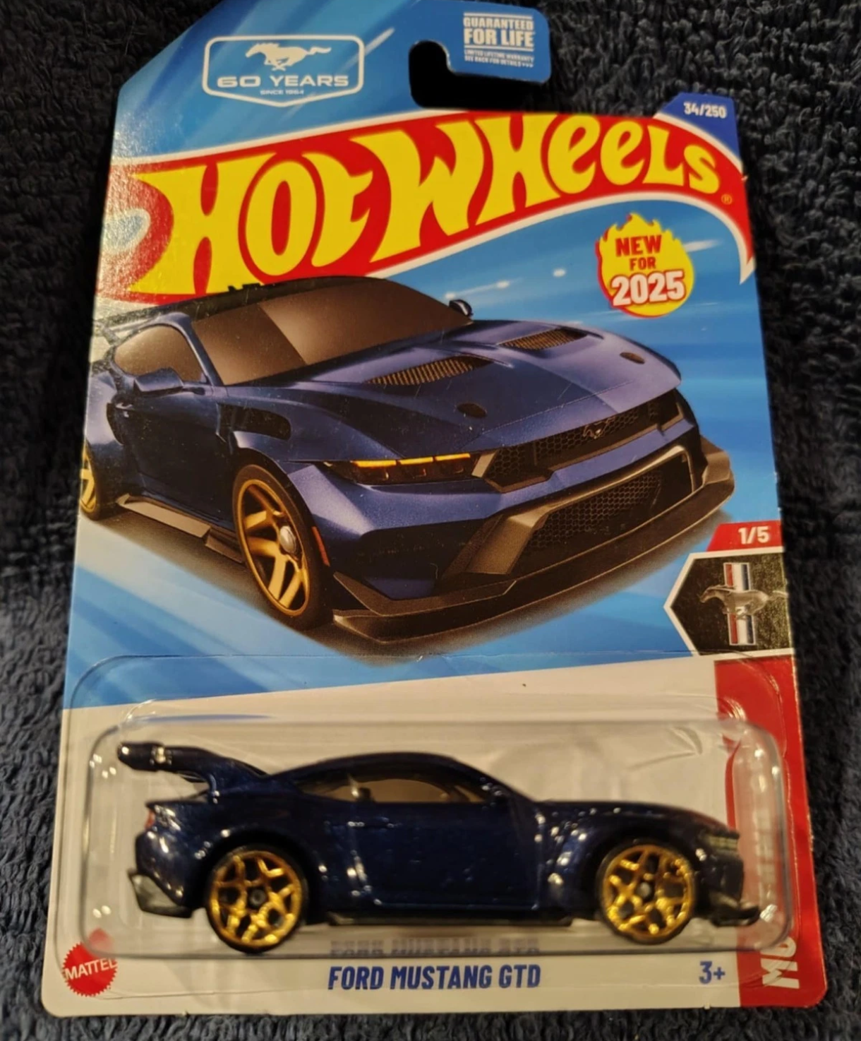 HOT WHEELS FORD MUSTANG GTD BLUE COLOR VARIATION