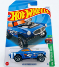 Hot Wheels Volvo P1800 Gasser toy car in packaging on a white background
