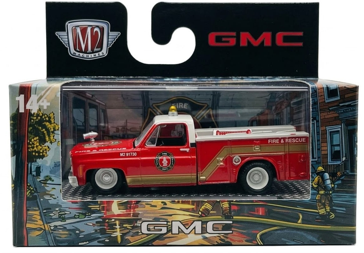 M2 Machines GMC Truck Fire & Rescue Service Truck (1:64 Scale)
