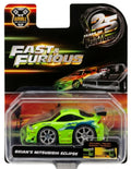 Toy car packaging for 'Fast & Furious' with a green car inside