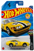Hot Wheels Ferrari car in packaging on a white background
